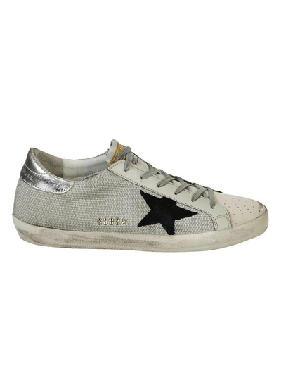 Shop Golden Goose Superstar Sneakers In White Silver