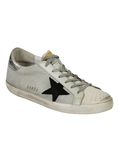 Shop Golden Goose Superstar Sneakers In White Silver