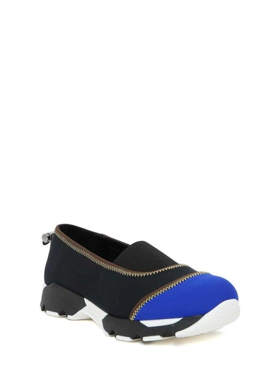 Shop Marni Technical Fabric Flat In Nero