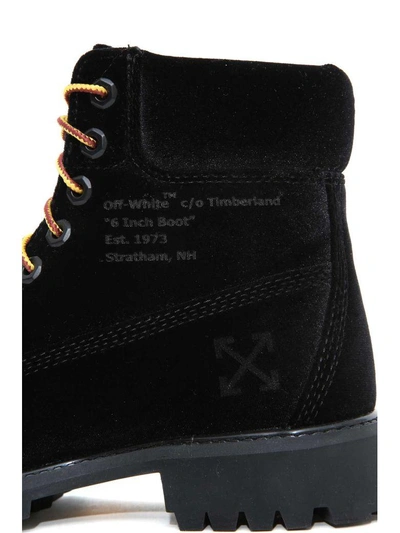Shop Off-white Timberland Boots In Nero