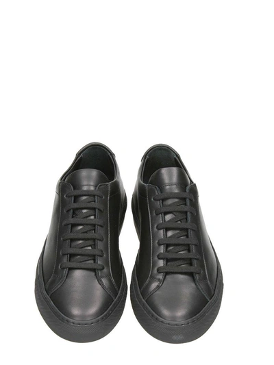 Shop Common Projects Original Achilles Low Black Leather Sneakers