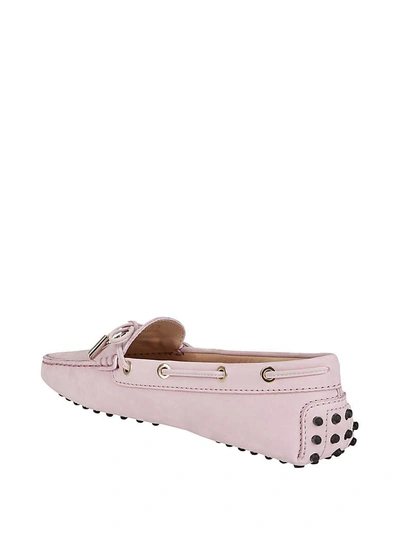 Shop Tod's Bowtie Loafers In Cipria
