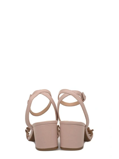 Shop Michael Kors Blush Pink Bella Leather Heeled Sandal