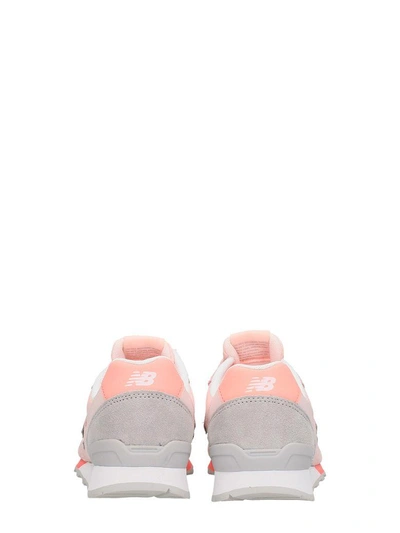 Shop New Balance 996 Pink Grey Suede Sneakers In Rose-pink