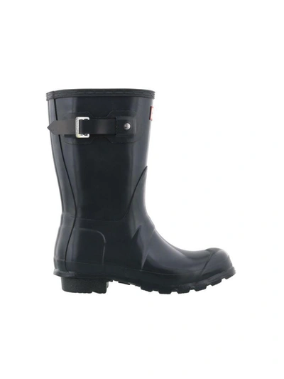 Shop Hunter Original Short Gloss Boot In Dark Slate