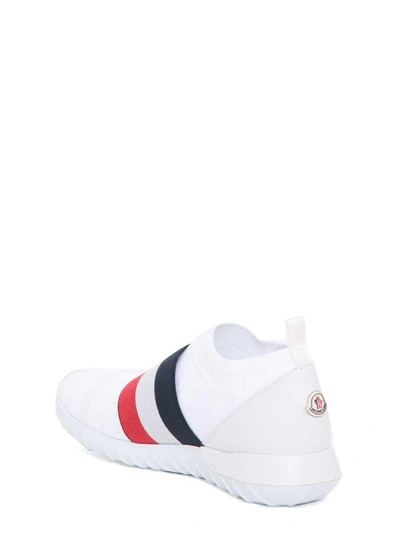 Shop Moncler White Giroflee Socks Sneaker In Bianco