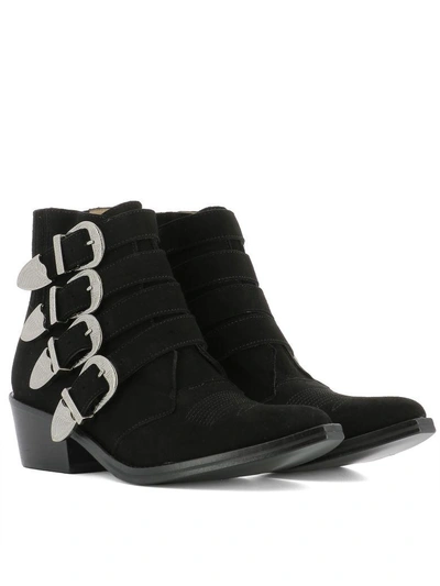 Shop Toga Black Suede Ankle Boots