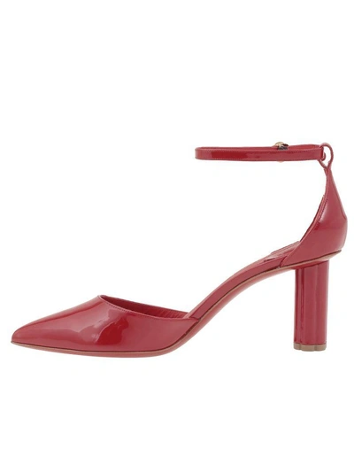 Shop Ferragamo Sorano Pump In Lipstick-bianco-lipstick