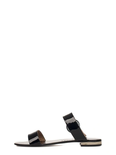 Shop Marc Ellis Black Patent Leather Sandal