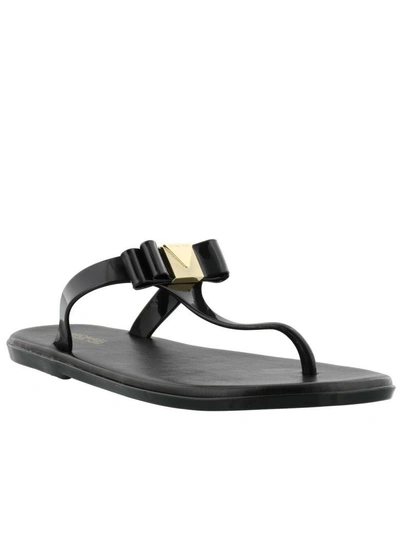 Shop Michael Kors Caroline Jelly Thong Sandals In Black