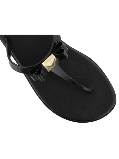 Shop Michael Kors Caroline Jelly Thong Sandals In Black