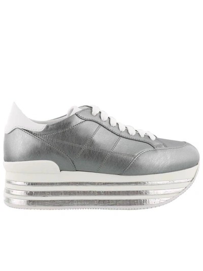 Shop Hogan H349 Sneakers In White-grey