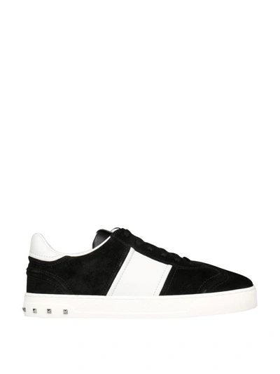 Shop Valentino Fly Crew Suede Sneakers In Nero
