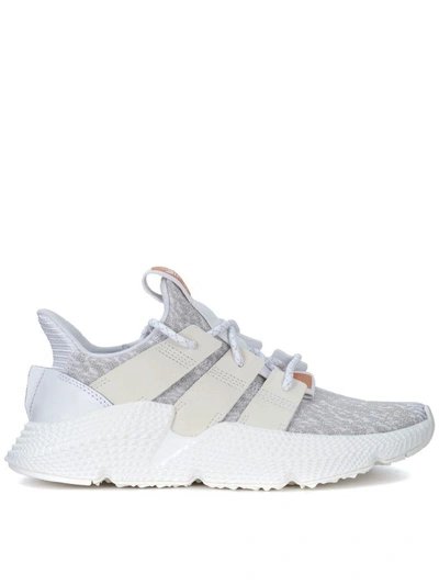 Shop Adidas Originals Prophere White And Grey Sneaker In Bianco