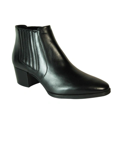 Shop Tod's Black Leather Mid-heel Ankle Boots