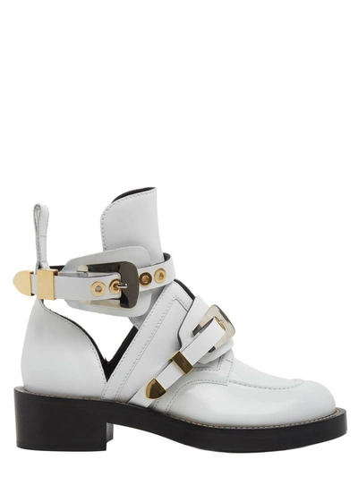 Shop Balenciaga Ankle Boots In White