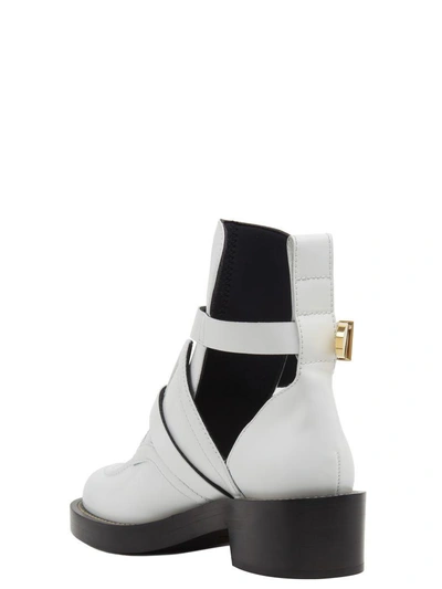 Shop Balenciaga Ankle Boots In White