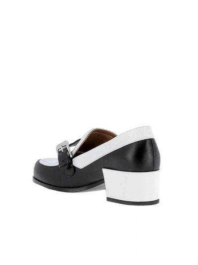 Shop Laurence Dacade Black And White Leather Loafers In Multicolor