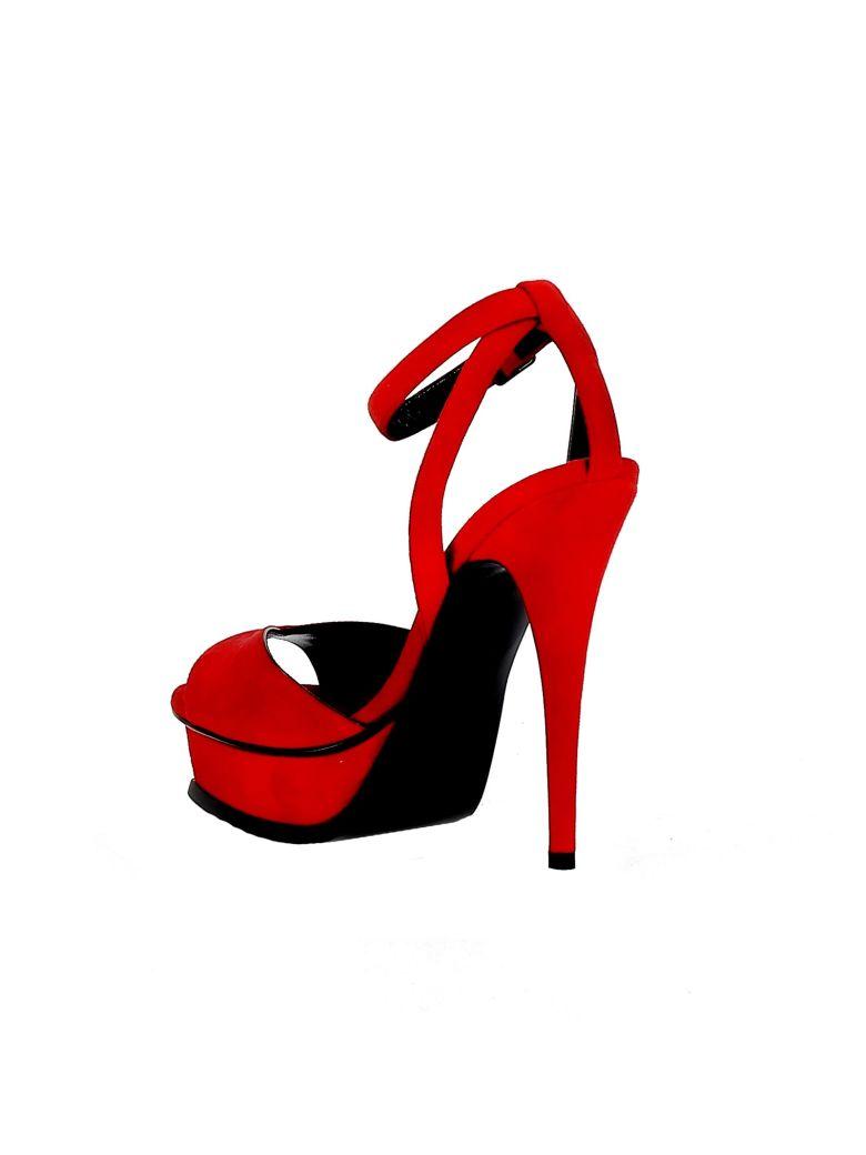 Saint Laurent Tribute 105 Open-toe Sandals 135mm In Red | ModeSens