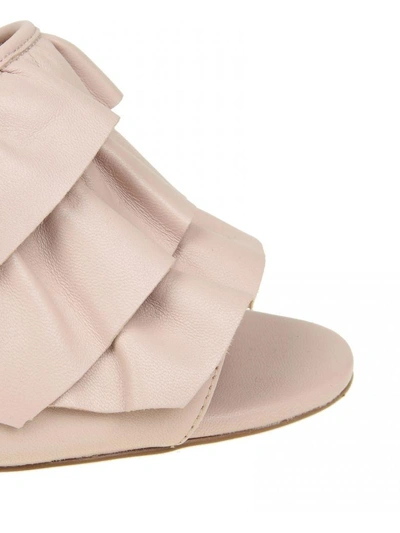 Shop Michael Kors Sabot Bella Mule In Pink Leather