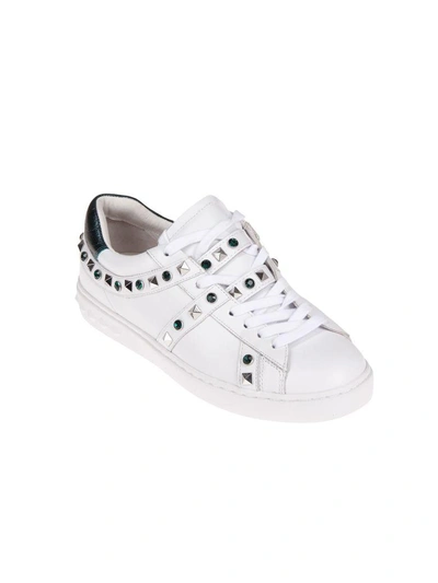 Shop Ash Embellished Sneakers In White Emeraude