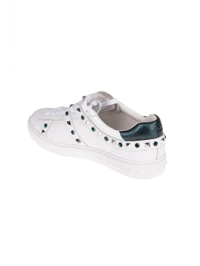 Shop Ash Embellished Sneakers In White Emeraude