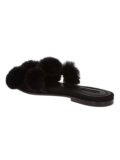 Shop Alexander Wang Powder Puff Flat Sandals In Black
