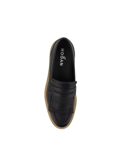 Shop Hogan Maxi Sole Loafers In Black
