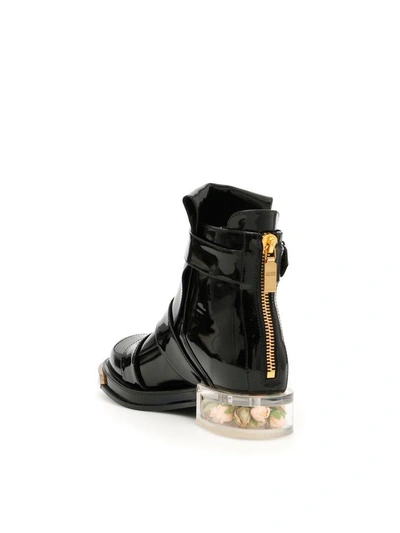 Shop Alexander Mcqueen Brushed Calfskin Boots In Black (black)