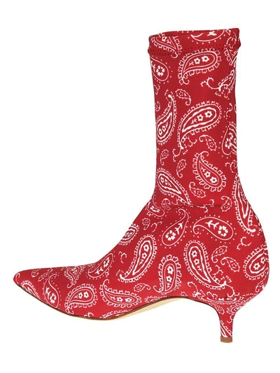 Shop Gia Couture Bandana Boots In Red