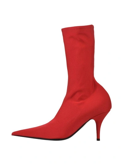 Shop Balenciaga Knife Boots Red