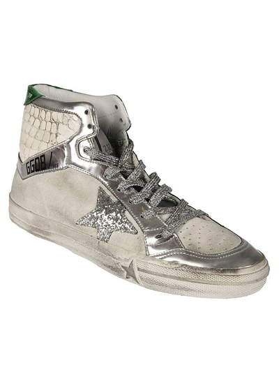Shop Golden Goose 2.12 Hi Top Sneakers In Bianco-argento