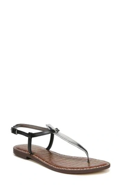 Shop Sam Edelman Gigi Sandal In Soft Silver/ Black