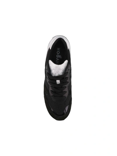Shop Hogan R261 Sneakers In Silver-white-black