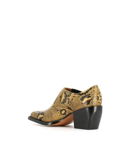 Shop Chloé Texan "rylee" In Black/yellow