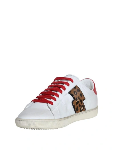 Shop Amiri White Leather Sneakers In Bianco