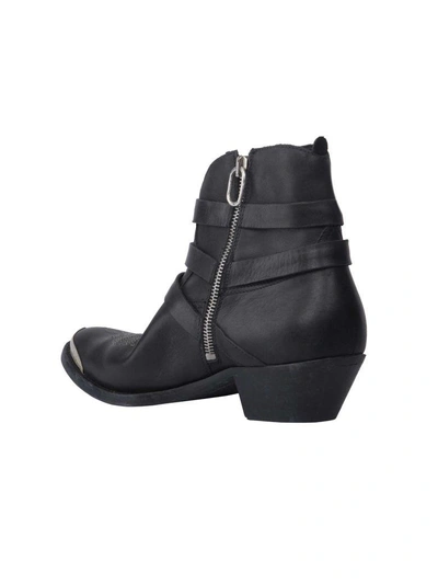 Shop Golden Goose Young Ankle Boots In Bblack Leather Rose Buckle