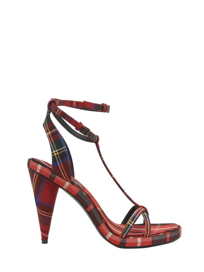 Shop Burberry Sandals In Red