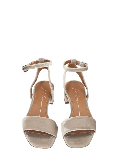 Shop Lola Cruz Taupe Color Velvet Sandals