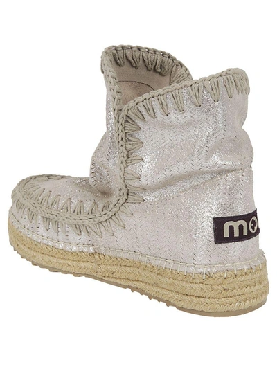 Shop Mou Eskimo 18 Glitter Boots In Metallic