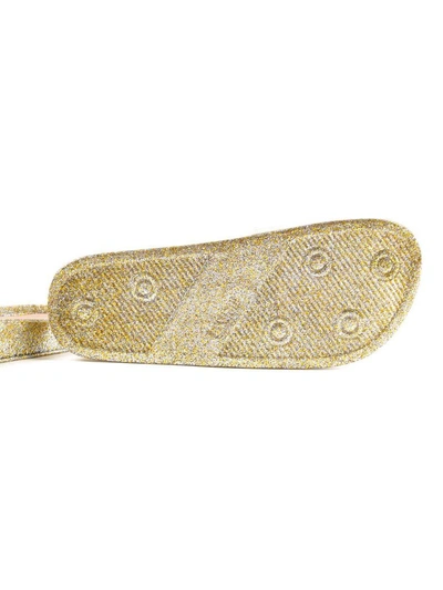 Shop Melissa Glittering Detail Sliders In Gold Glitter