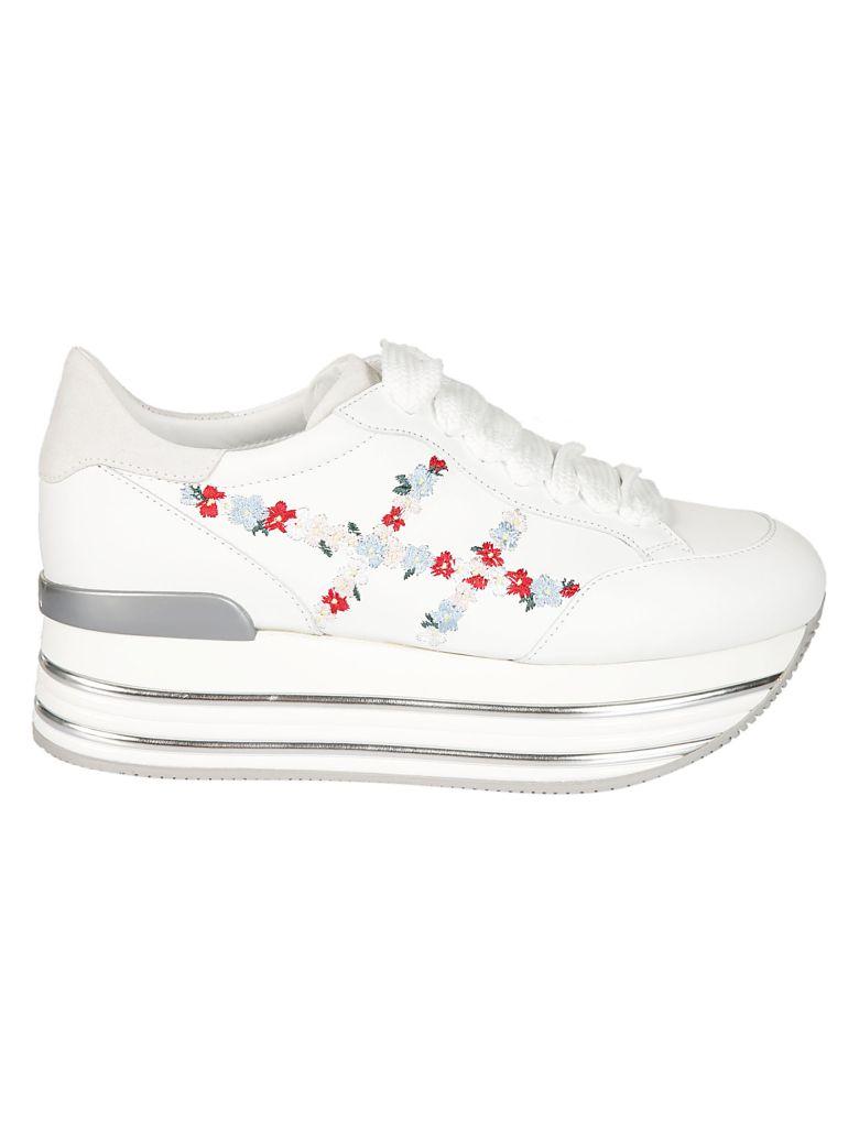floral platform sneakers
