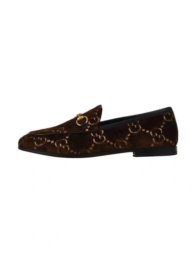 Shop Gucci Jordaan Loafers In Brown
