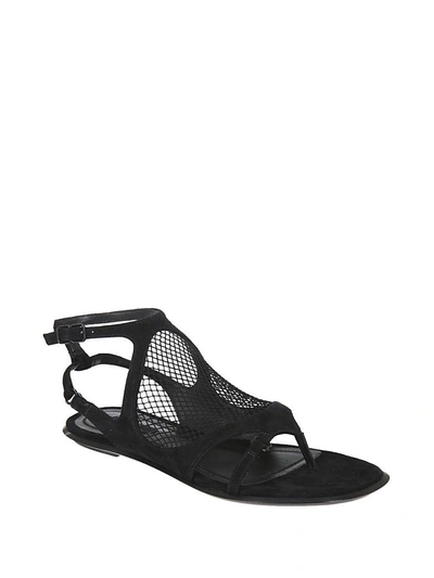 Shop Alexander Wang Low Net Sandals In Black