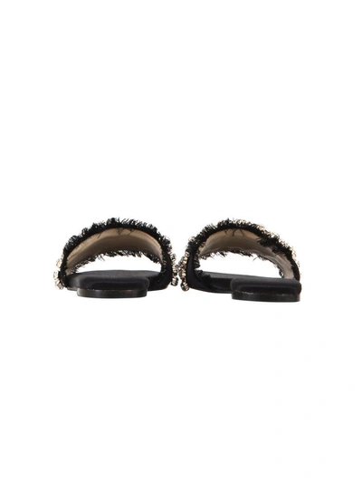 Shop Anna Baiguera Ave Satin Pop Slides In Black