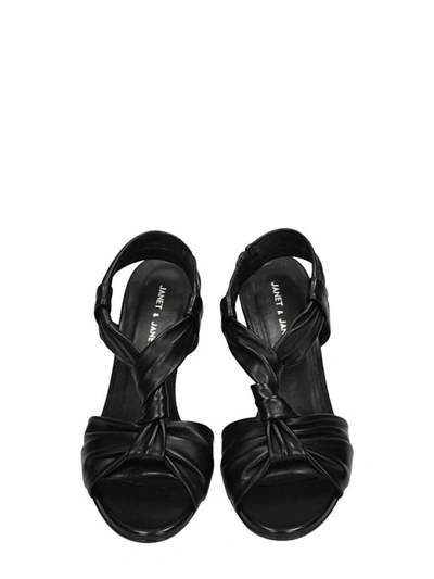 Shop Janet & Janet Black Leather Sandals