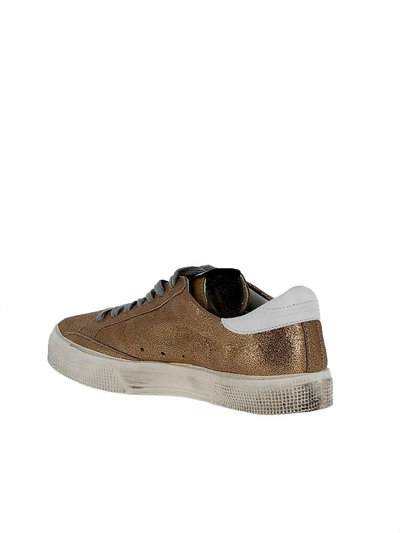Shop Golden Goose Gold Leather Sneakers