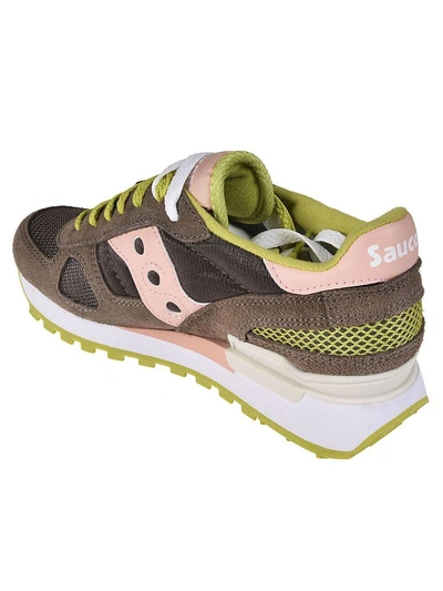 Shop Saucony Sneakers In Rose/lime