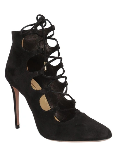 Shop Aquazzura Flirt Laced Pumps