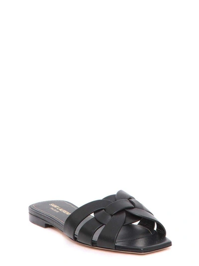 Shop Saint Laurent Nu Pieds 05 Slide Sandals In Nero